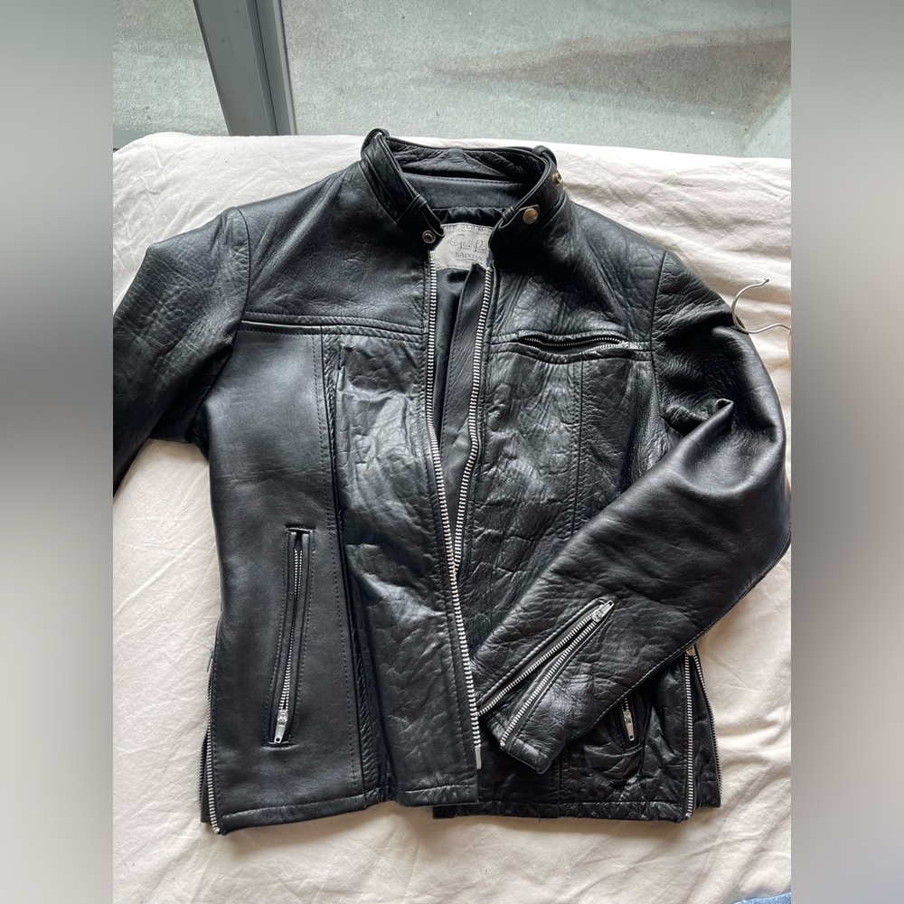 SOLD | Men's Black Genuine Leather Jacket